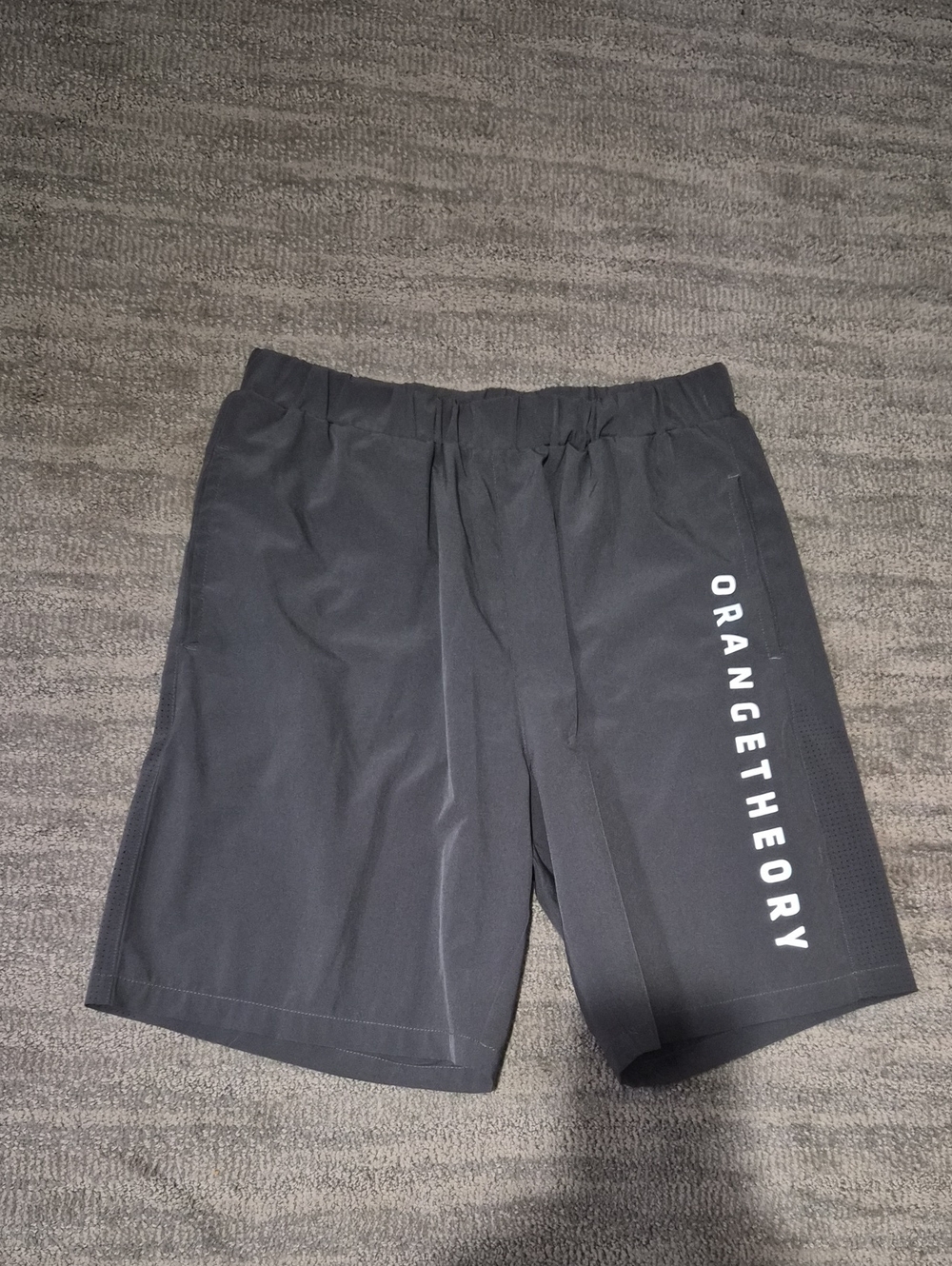 Orangetheory Black Athletic Training Shorts with Vertical Logo